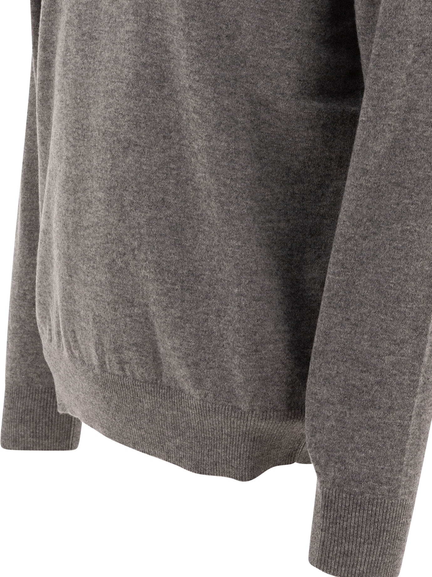 BRUNELLO CUCINELLI Grey Cashmere knit sweater